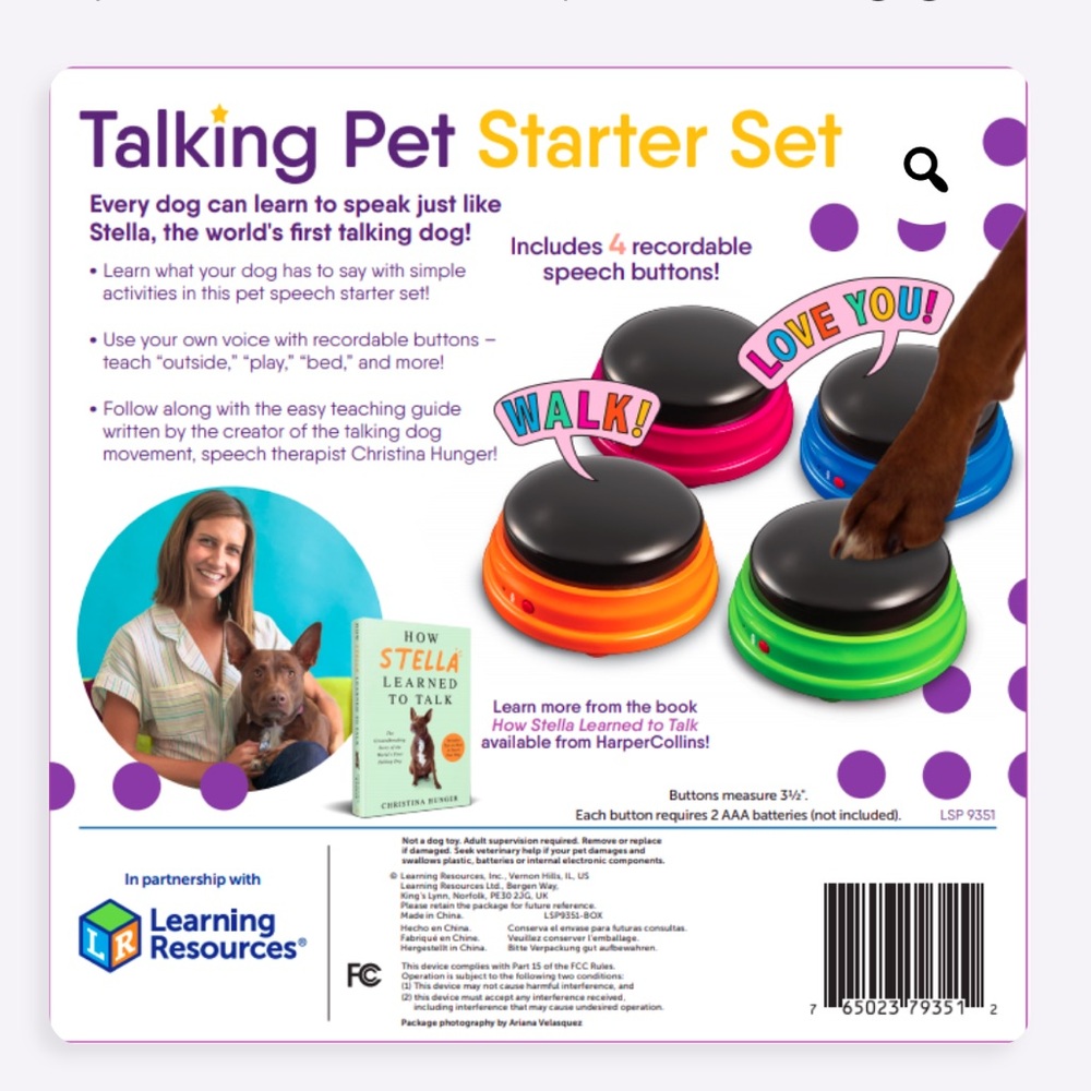 Hunger For Words Talking Pet Starter Set | Recordable Dog Training Buttons 4 - Picture 2 of 5